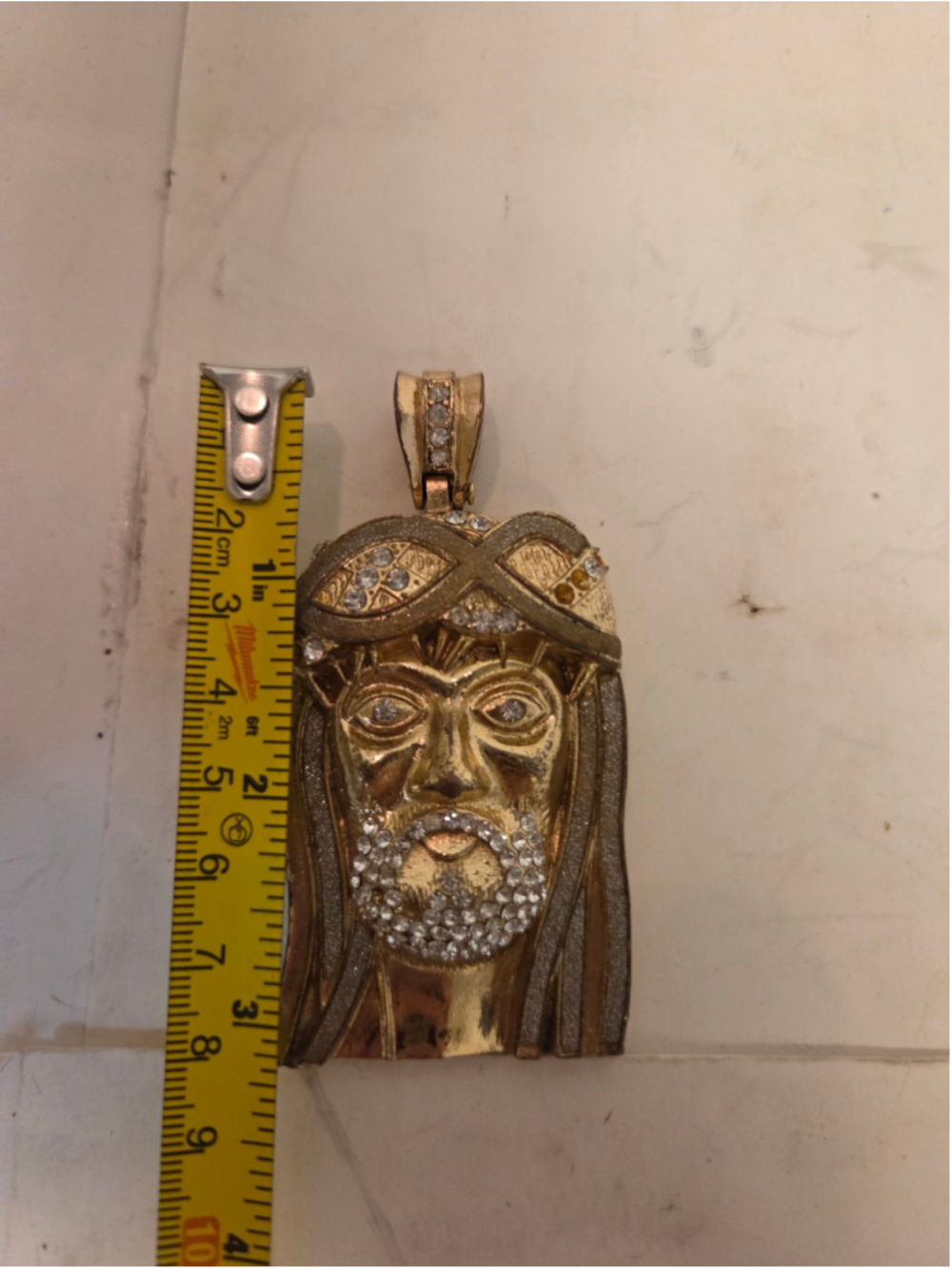 Men's Unbranded Gold Jesus Piece Pendant One Size